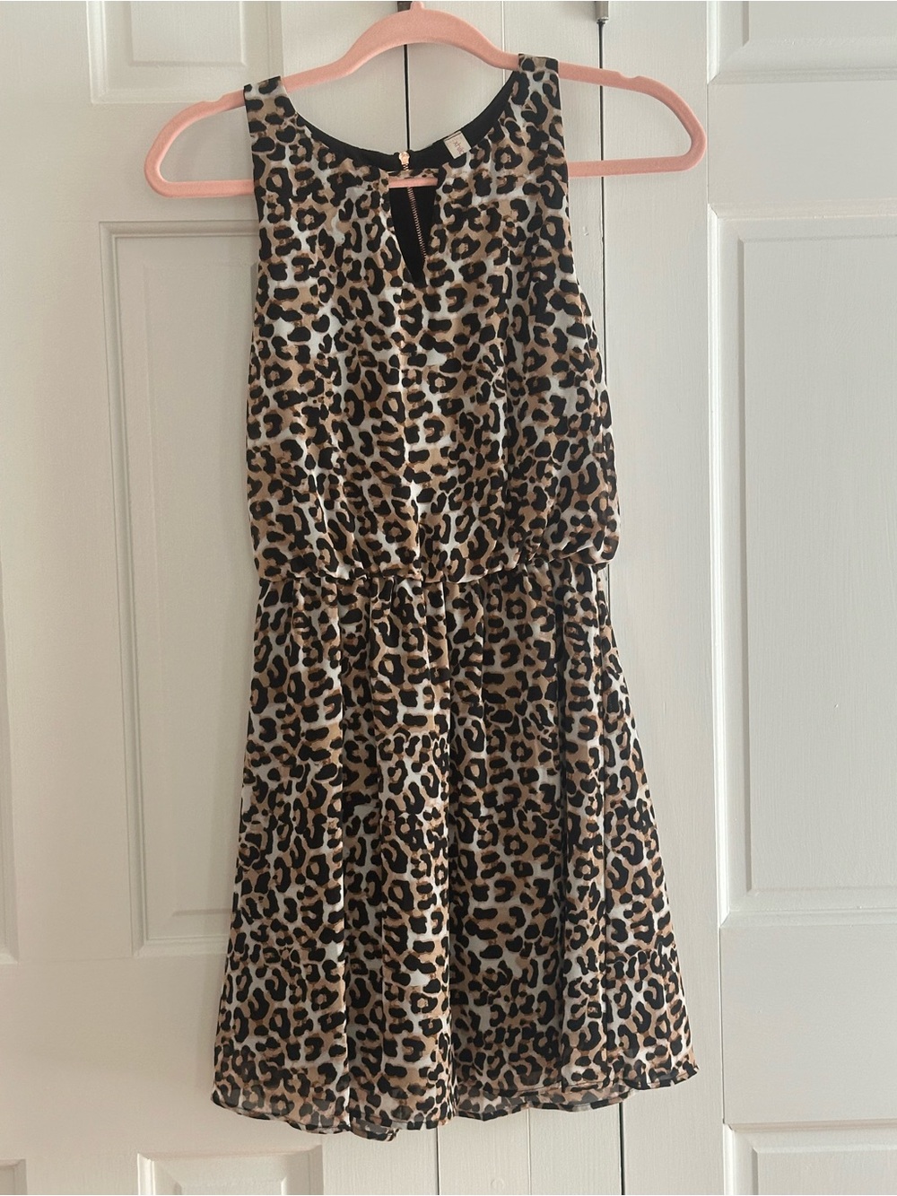 Xhilaration Leopard Print Dress in Tan and Black